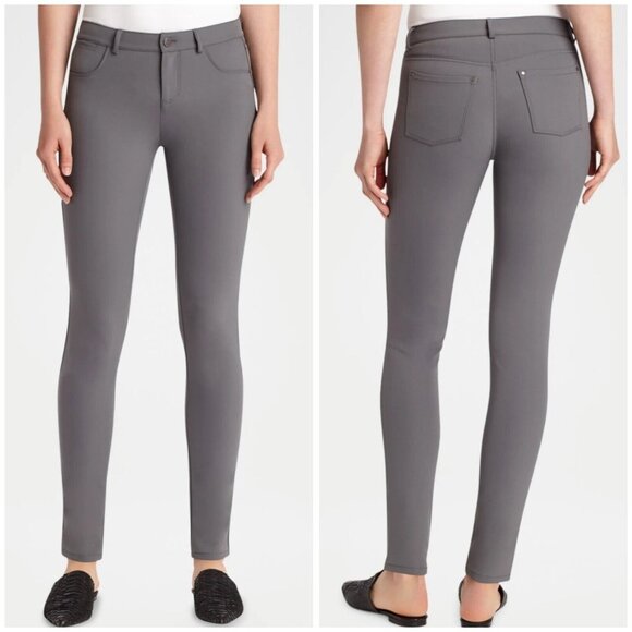 Lafayette 148 New York Womens Gray Mercer Pants Mid Rise Stretch Size 8 - Picture 2 of 11